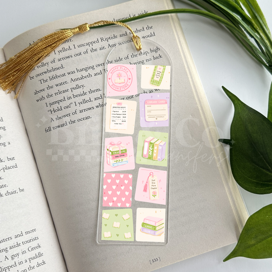Bookish Stickers UVDTF Bookmark