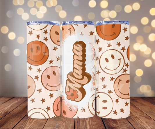 Retro Mama 20 oz Skinny Tumbler Sublimation Transfer - Seamless