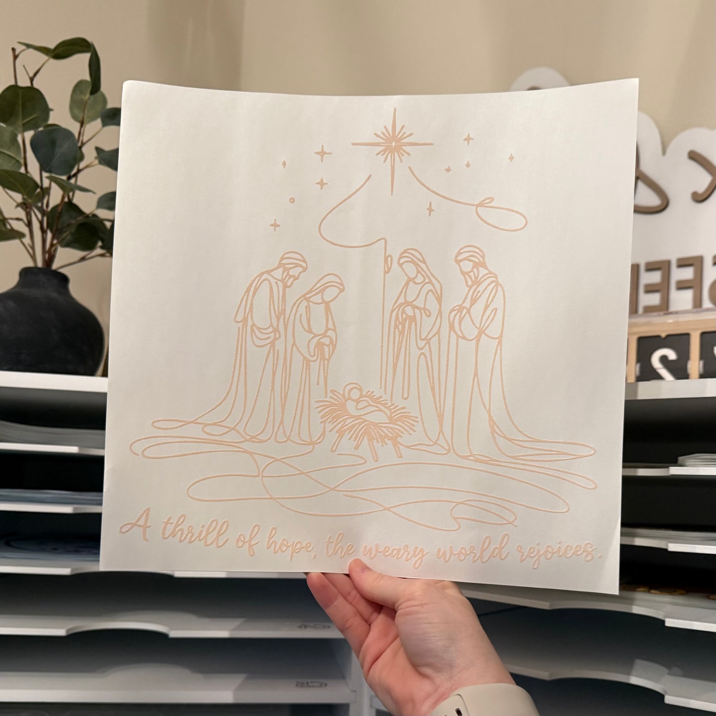 A Thrill Of Hope Nativity Single Color (Beige)