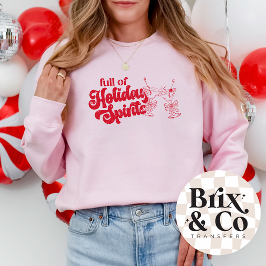 Full Of Holiday Spirits Single Color (Red)