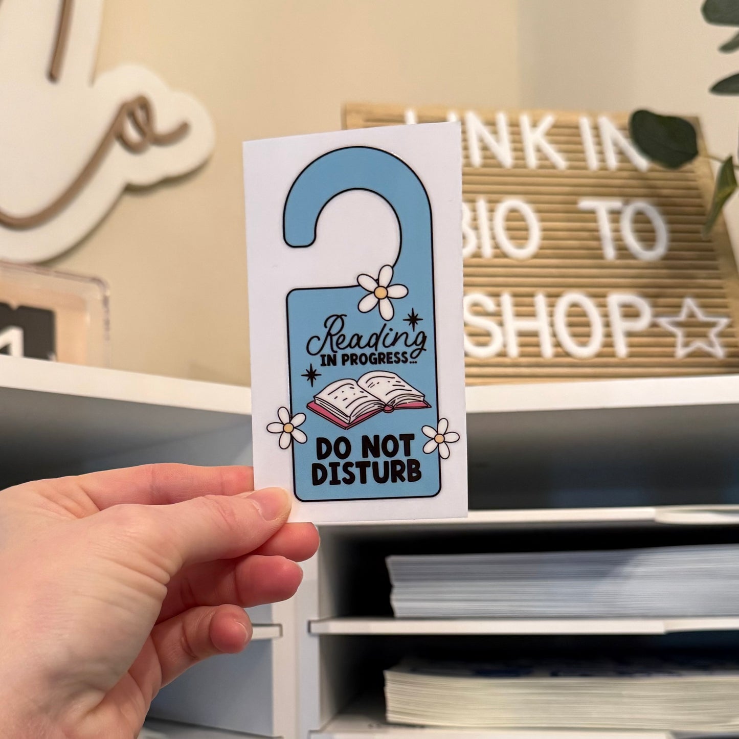 Reading In Progress Do Not Disturb UVDTF 4” Decal