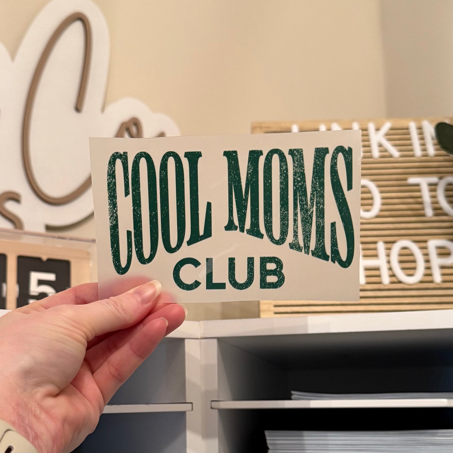 Cool Moms Club DTF HOT PEEL Hat 5”