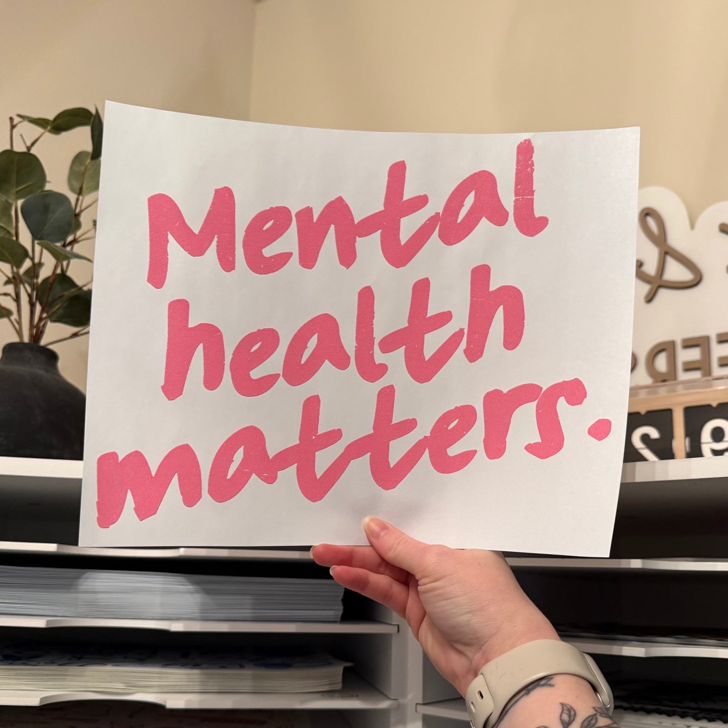 Mental Health Matters Single Color (Pink)
