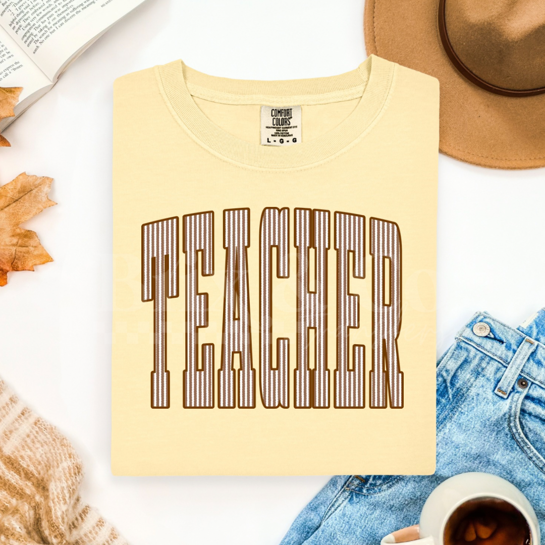 Seersucker Teacher DTF HOT PEEL