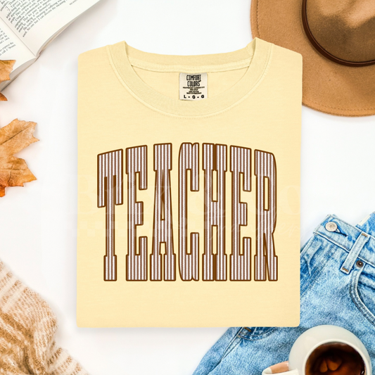 Seersucker Teacher DTF HOT PEEL