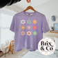 Retro Flower Grid DTF HOT PEEL
