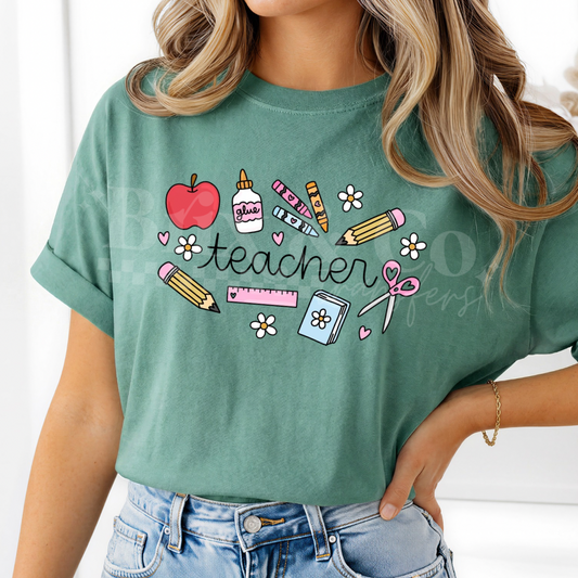Teacher Doodles DTF HOT PEEL