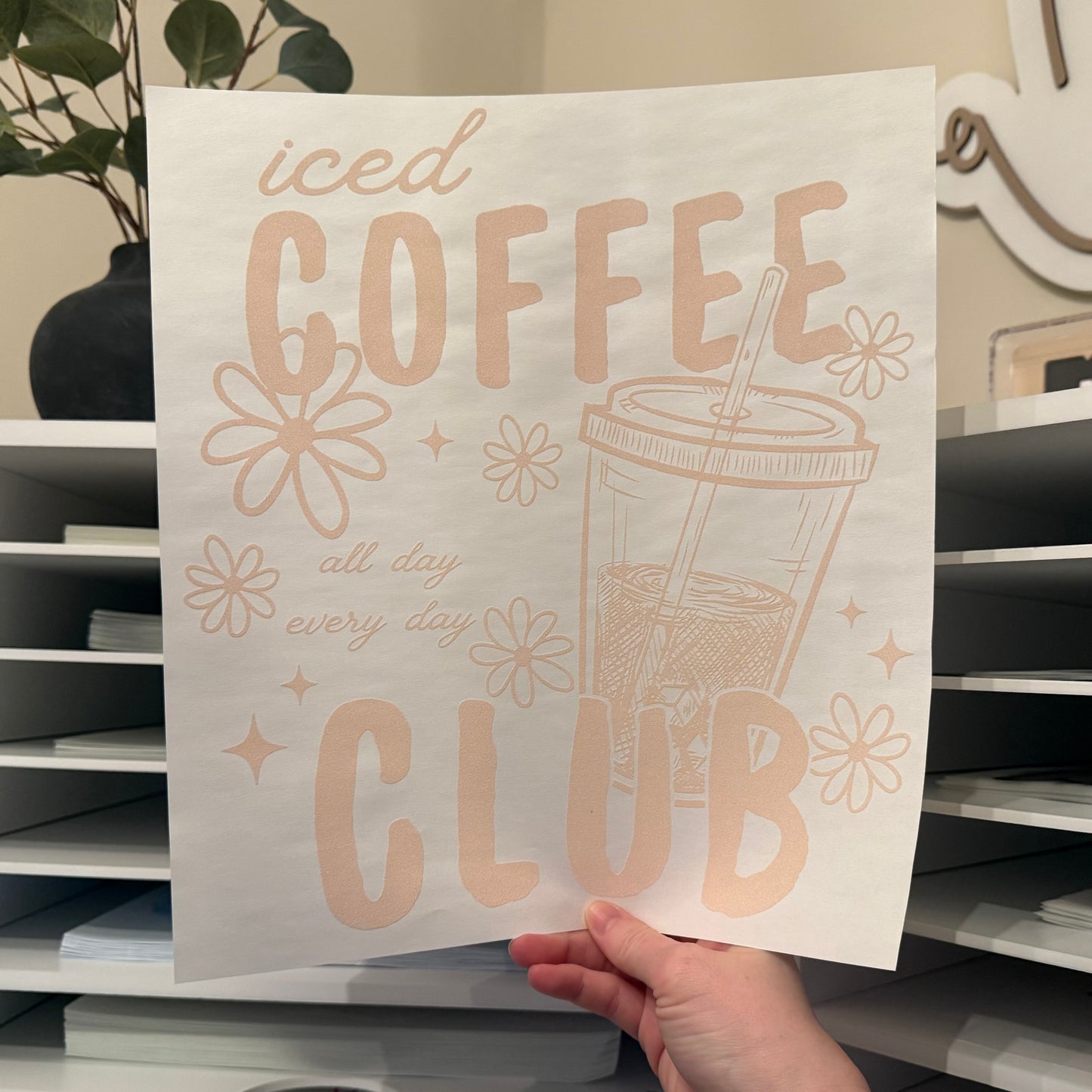 Iced Coffee Club All Day Every Day Single Color (Beige)