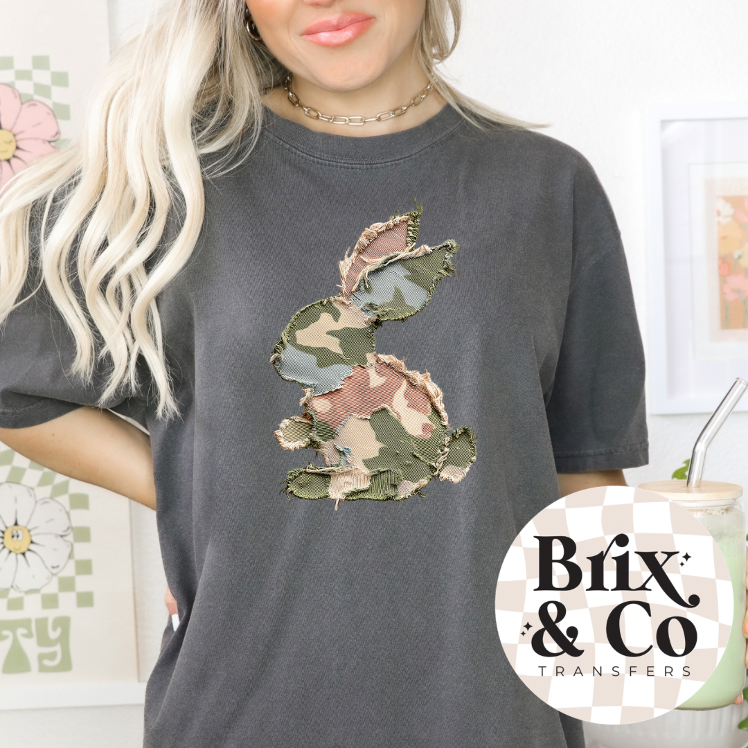 Camo Bunny DTF HOT PEEL