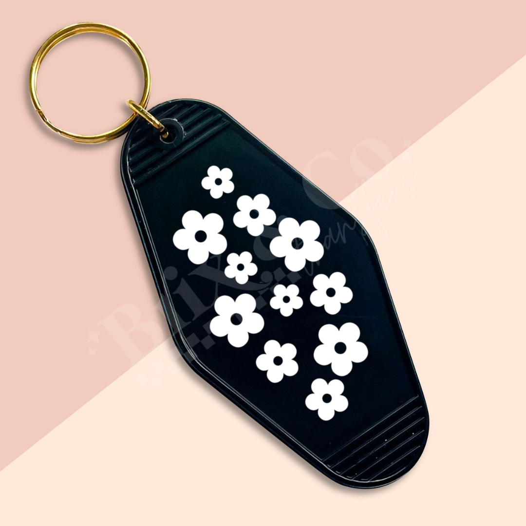 Flowers Motel Keychain UVDTF Transfer