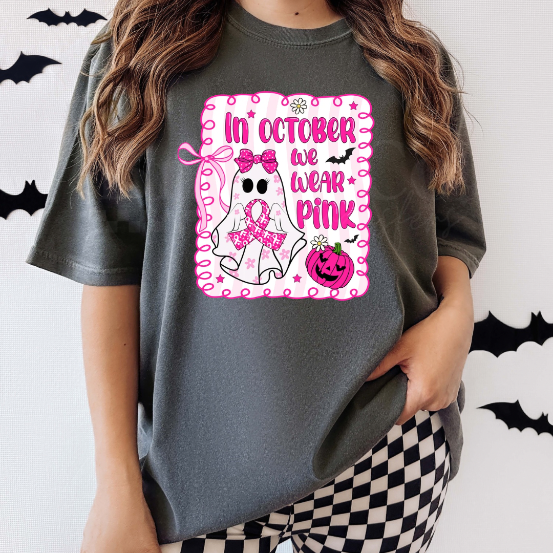 In October We Wear Pink DTF HOT PEEL