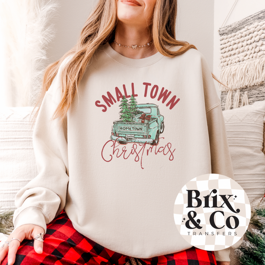 Small Town Christmas Thin Matte Clear Film Screen Print Transfer