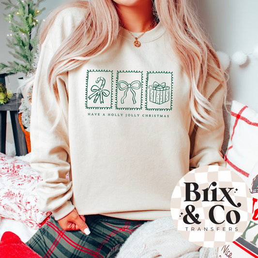 Have A Holly Jolly Christmas Single Color (Hunter Green)