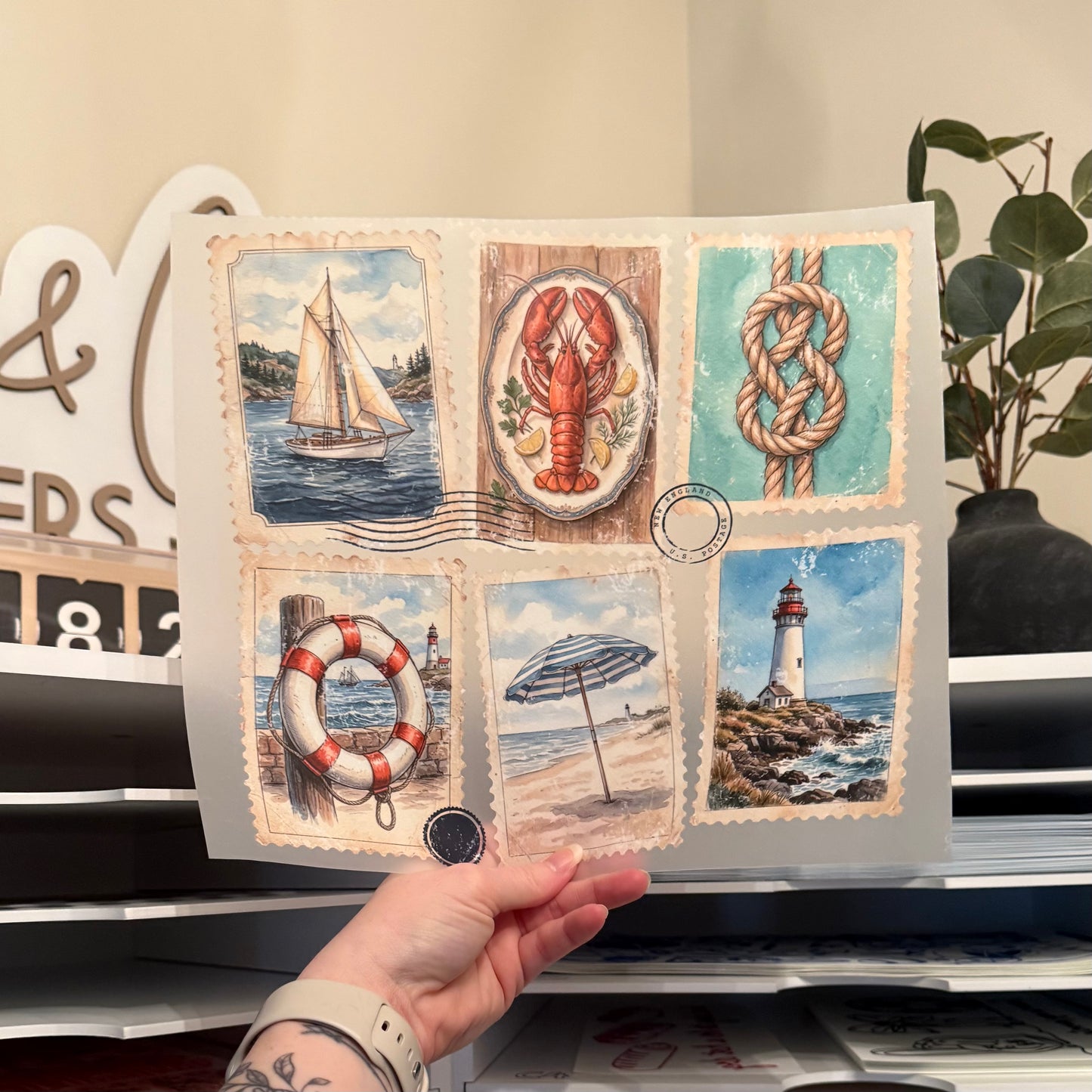 Coastal Stamps DTF HOT PEEL