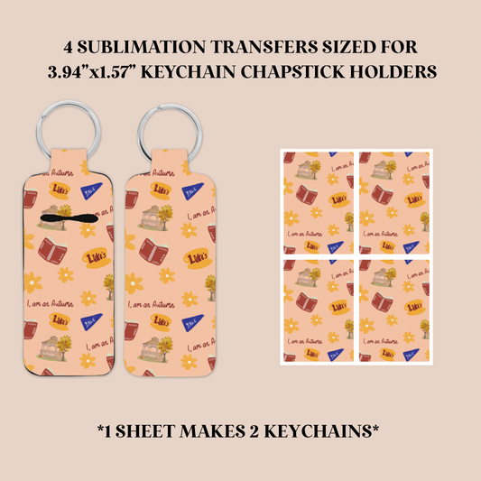 I Am An Autumn Keychain Chapstick Holder Sublimation Transfer