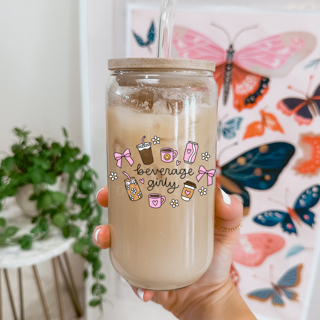 Beverage Girly UVDTF 4” Decal