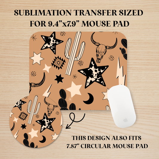 Western Doodles Mouse Pad Sublimation Transfer