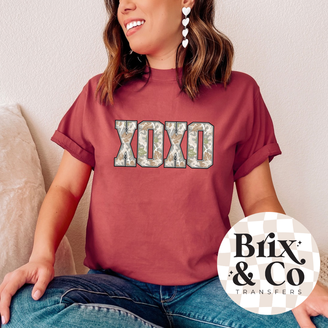 Camo XOXO DTF HOT PEEL