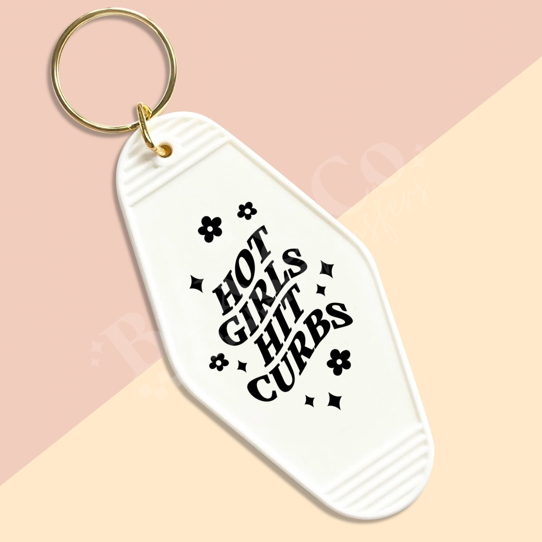Hot Girls Hit Curbs Motel Keychain UVDTF Transfer