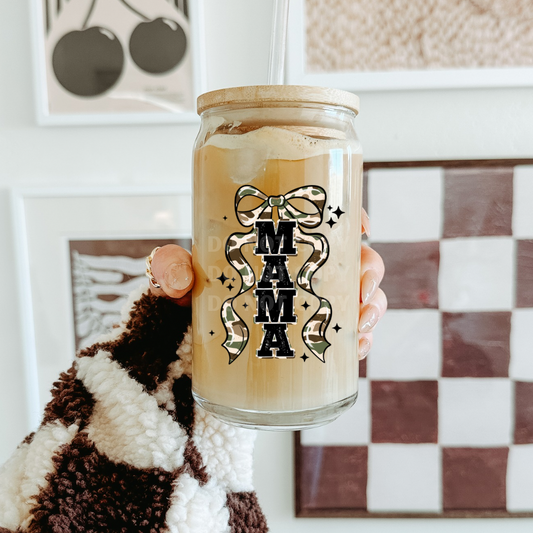 Camo Bow Mam UVDTF 4” Decal