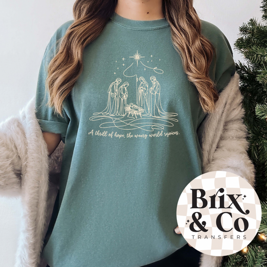A Thrill Of Hope Nativity Single Color (Beige)