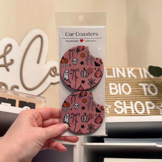 Halloween Girly Car Coasters