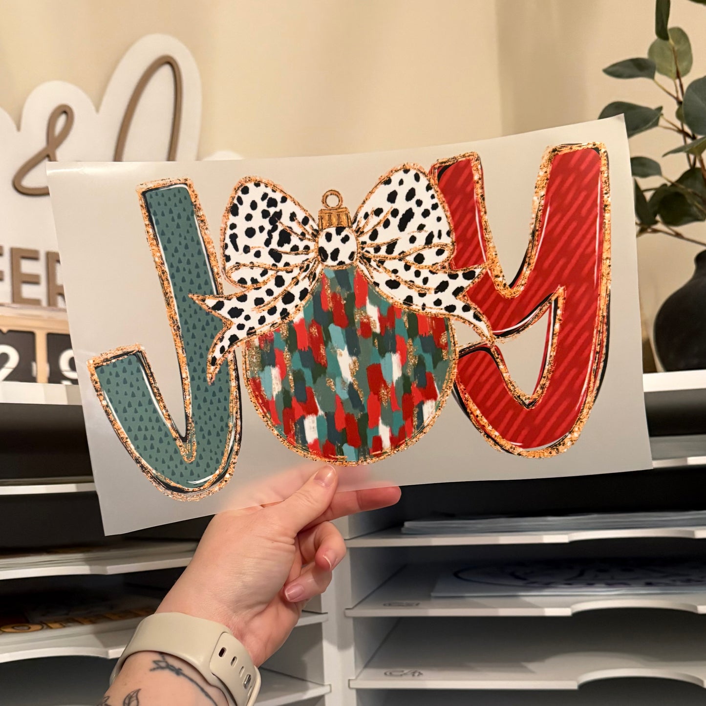 Brushstroke Joy DTF HOT PEEL