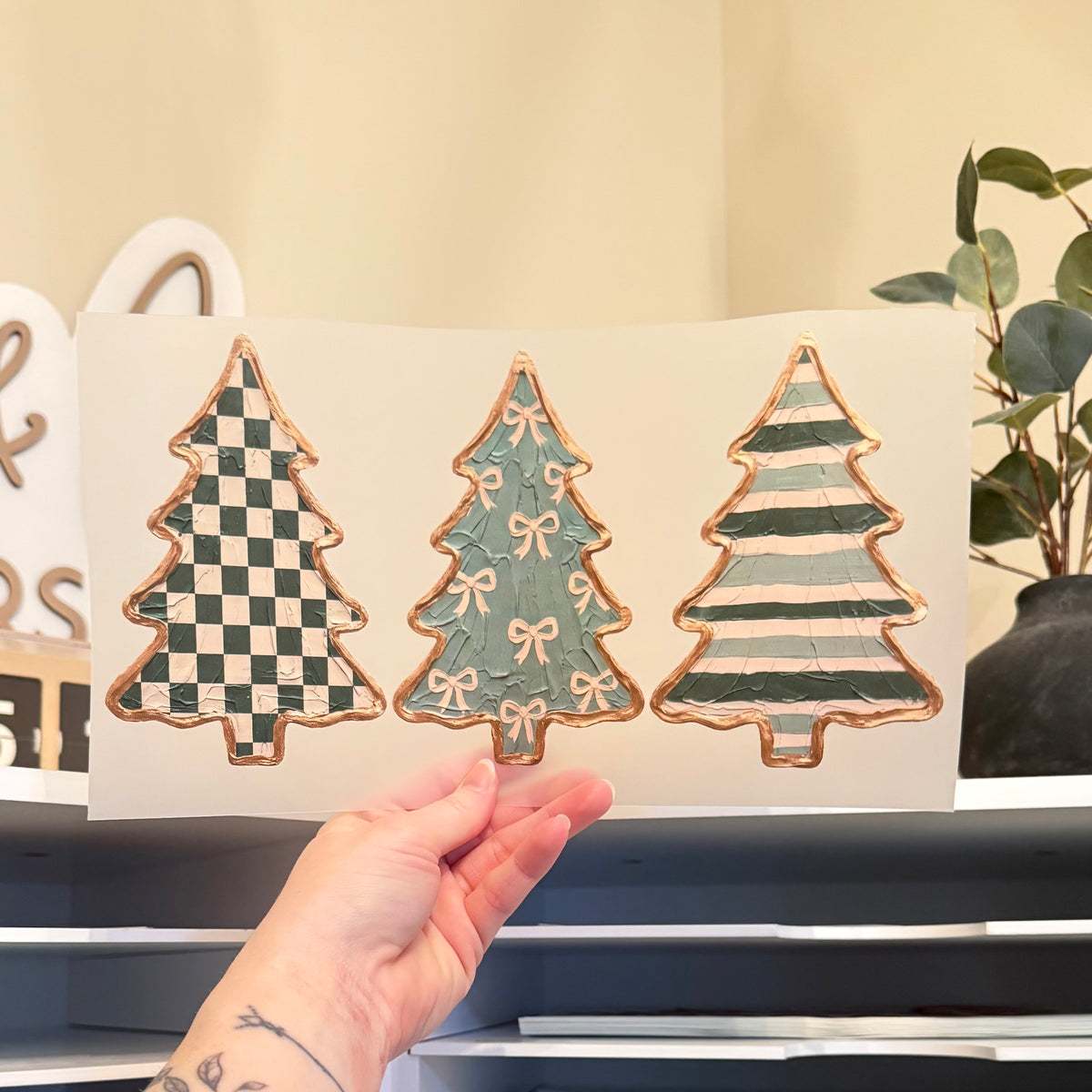 Retro Trees DTF HOT PEEL