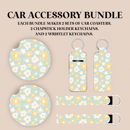 Yellow & White Flowers Sublimation Transfer Bundle