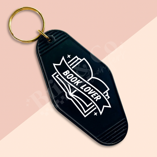 Book Lover Motel Keychain UVDTF Transfer