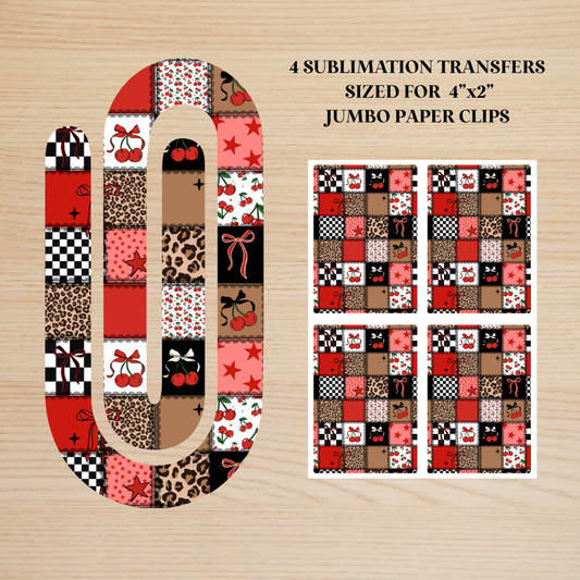 Edgy Patchwork Jumbo Paperclip Sublimation Transfer