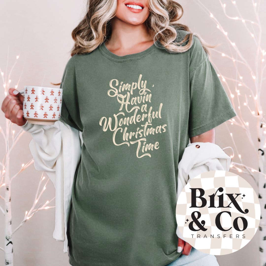 Simply Havin’ A Wonderful Christmas Time Single Color (Beige)