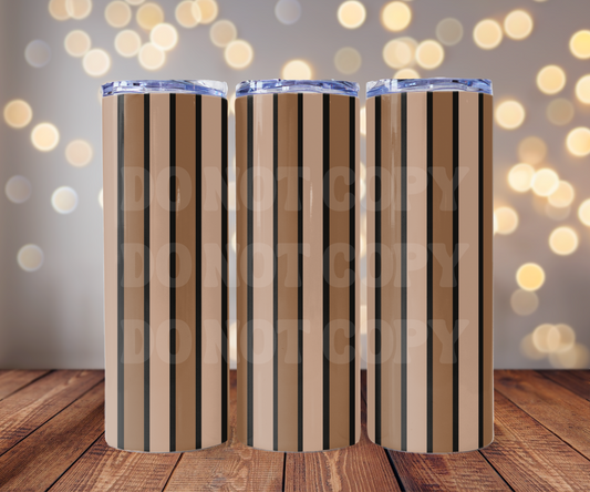 Neutral Stripes 20 oz Skinny Tumbler Sublimation Transfer - Seamless