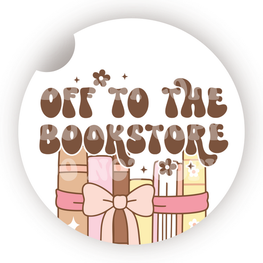 Off To The Bookstore Car Coaster Sublimation Transfer (Set of 2)
