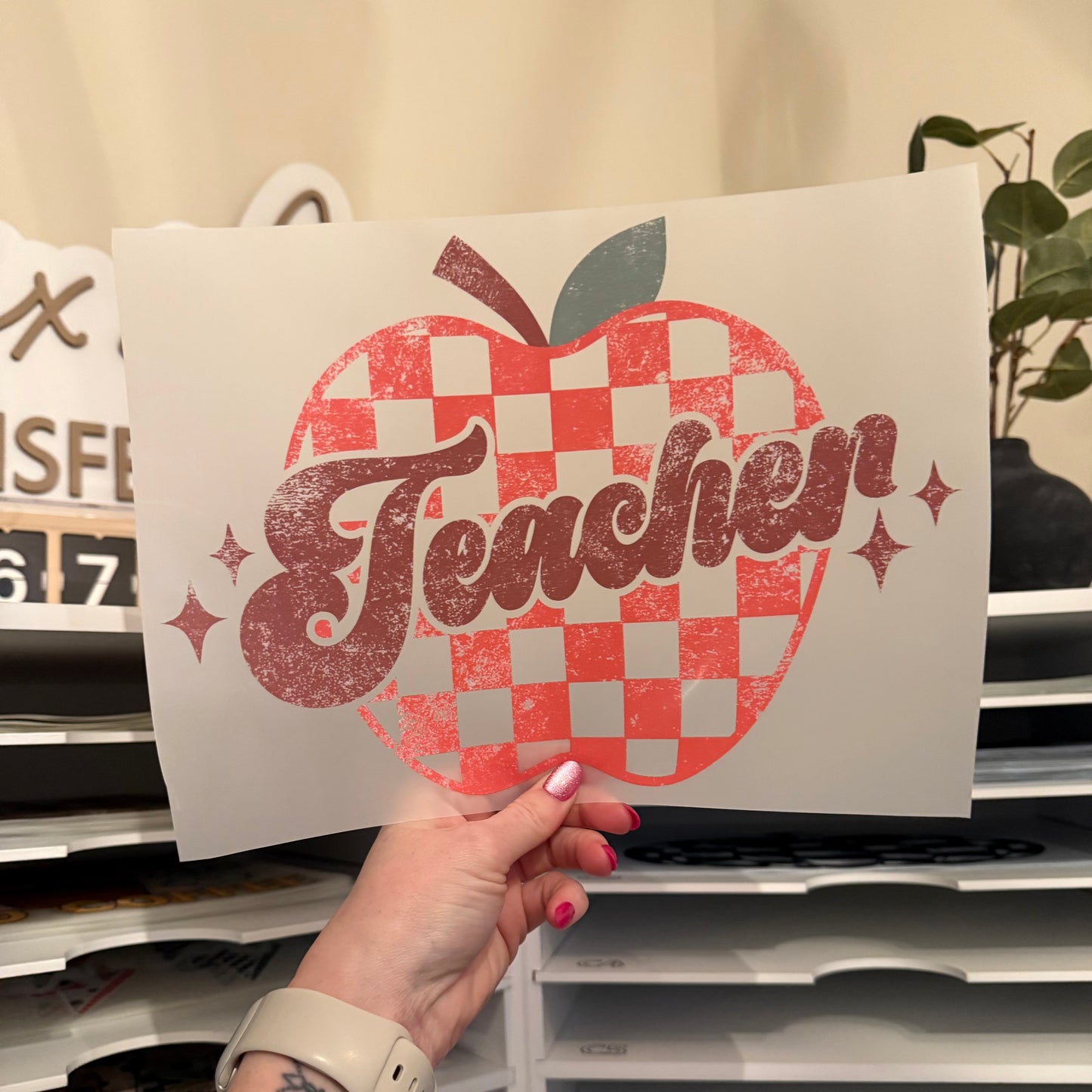 Checker Teacher DTF HOT PEEL