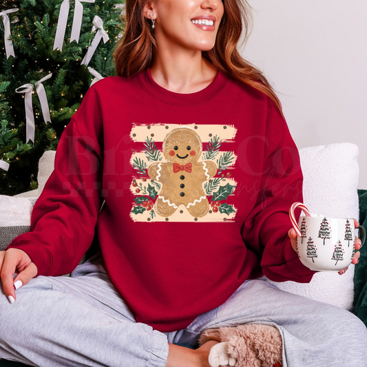 Gingerbread Stripes DTF HOT PEEL