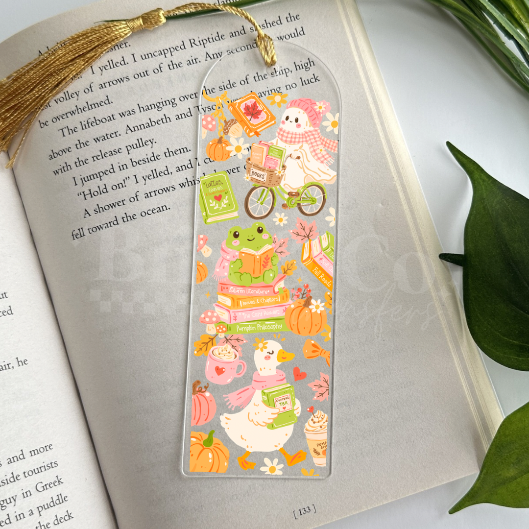 Bookish Fall UVDTF Bookmark