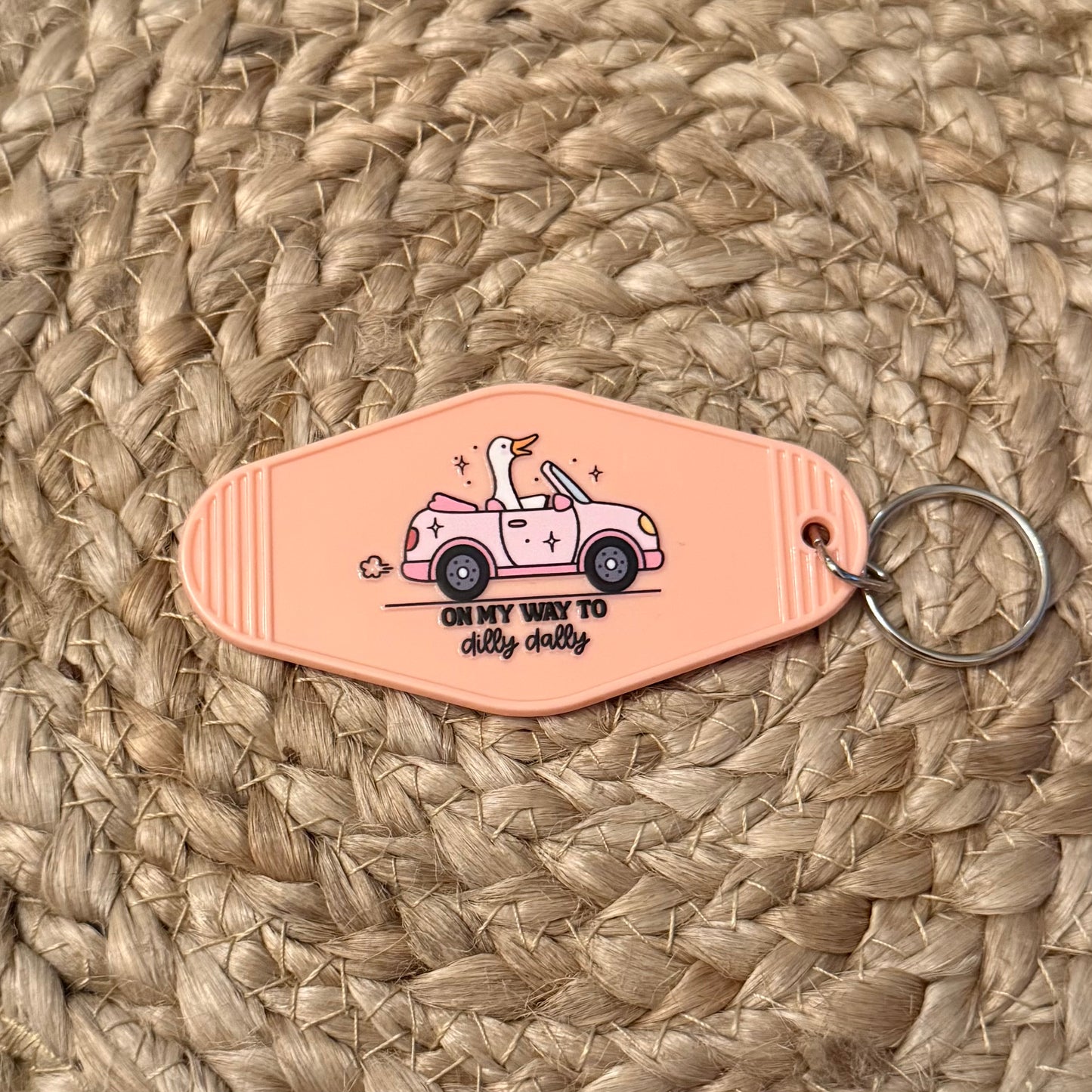 On My Way To Dilly Dally Motel Keychain