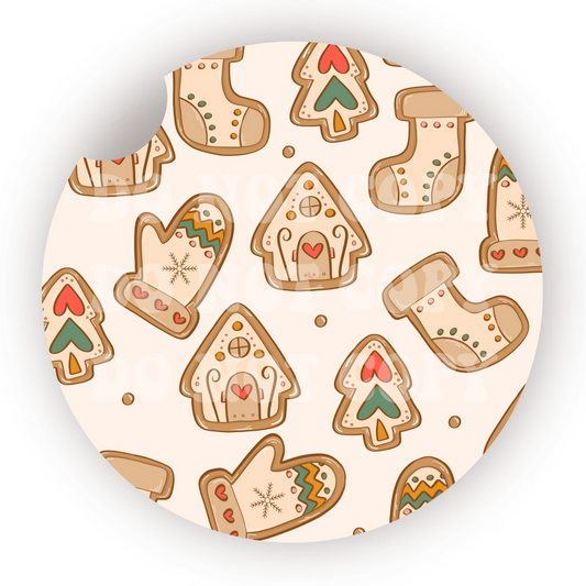 Christmas Cookies Car Coaster Sublimation Transfer (Set of 2)