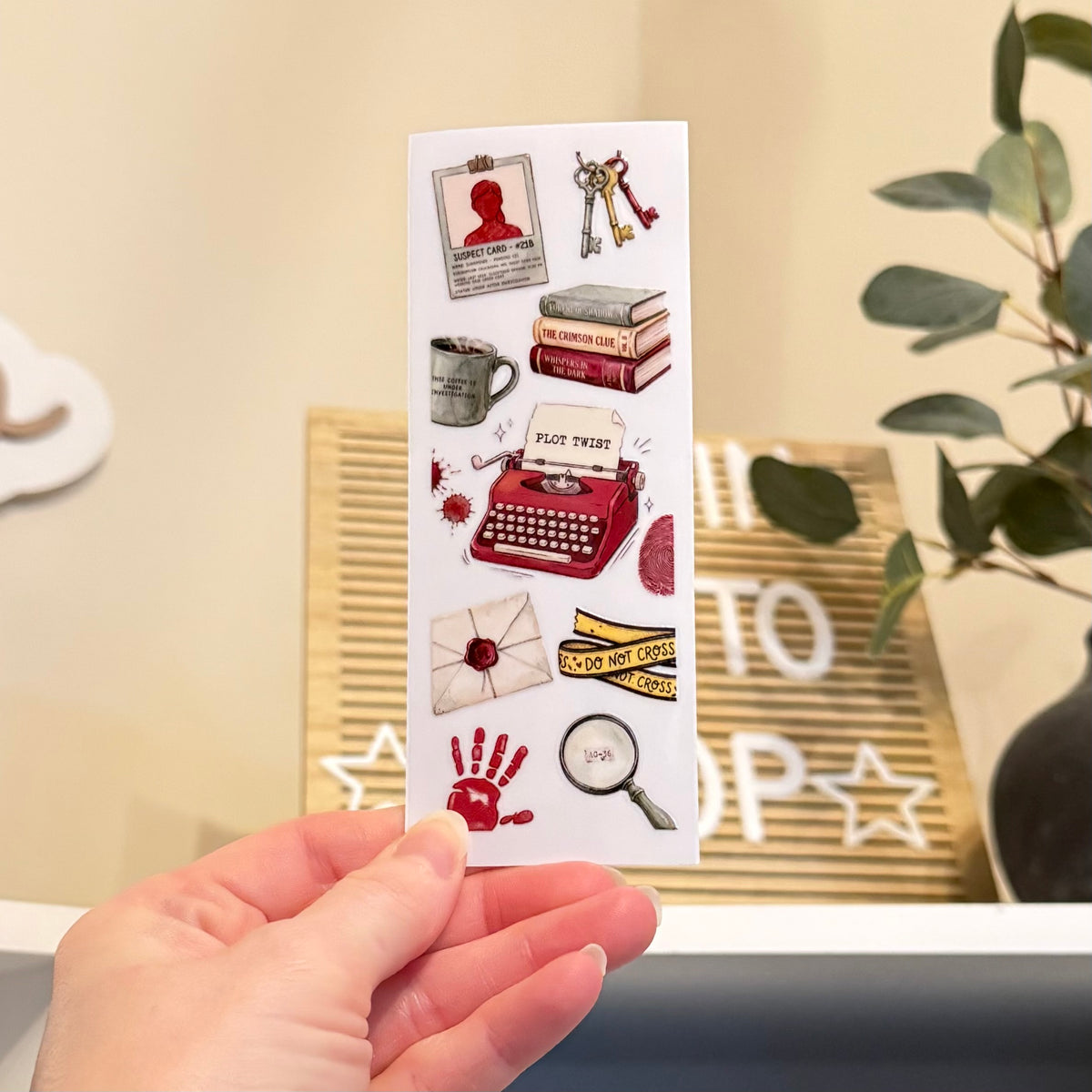 Plot Twist Mystery Thriller UVDTF Bookmark