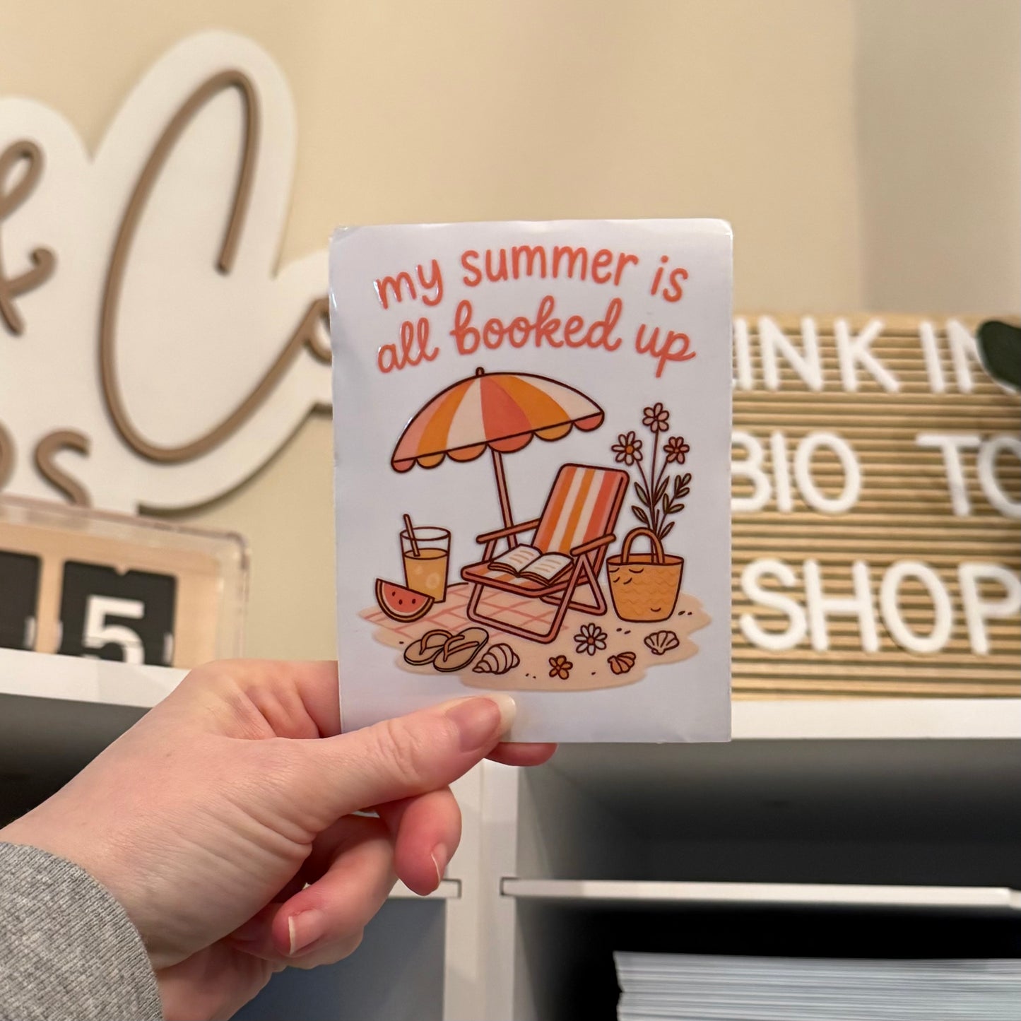My Summer Is All Booked UVDTF 4” Decal
