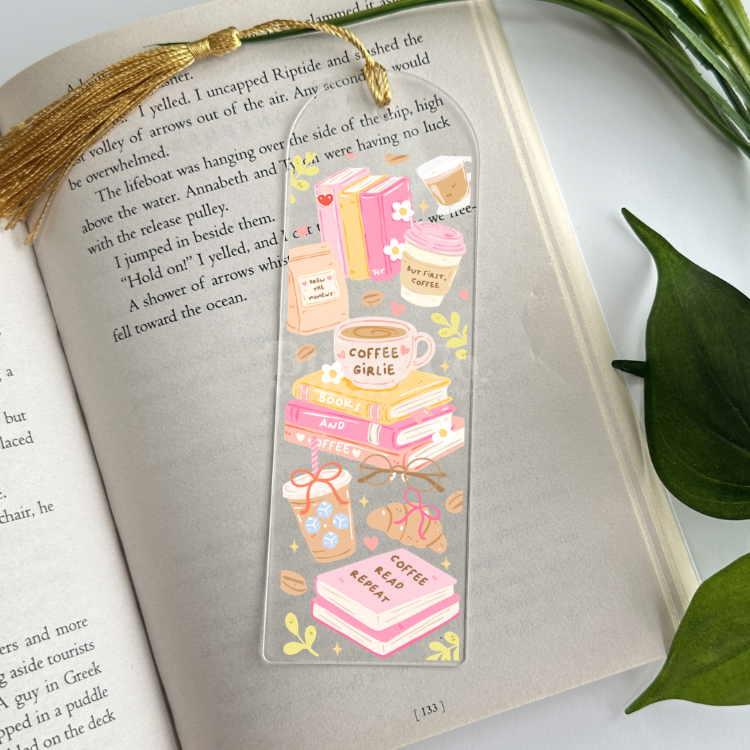 Coffee & Books UVDTF Bookmark