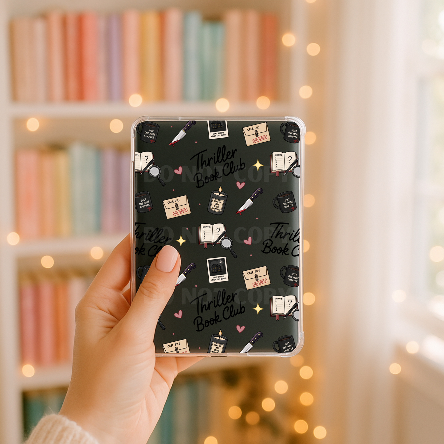 Thriller Book Club UVDTF Kindle Case 6.8”