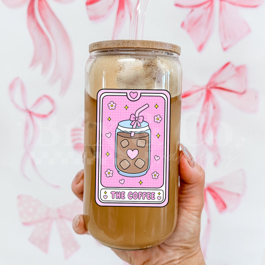 Iced Coffee Tarot Card UVDTF 4” Decal