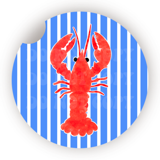 Lobster Stripes Car Coaster Sublimation Transfer (Set of 2)