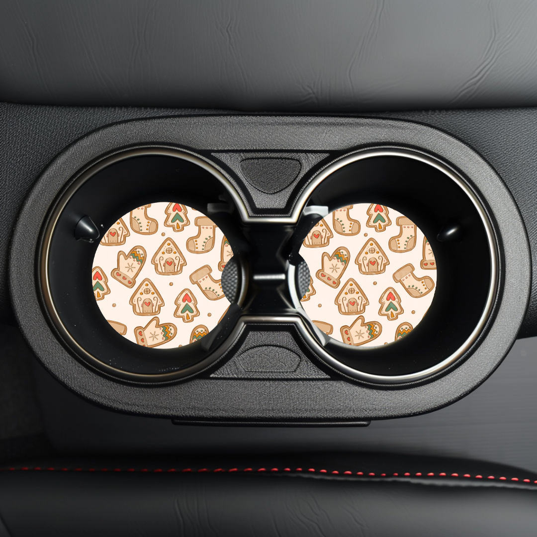 Christmas Cookies Car Coaster Sublimation Transfer (Set of 2)
