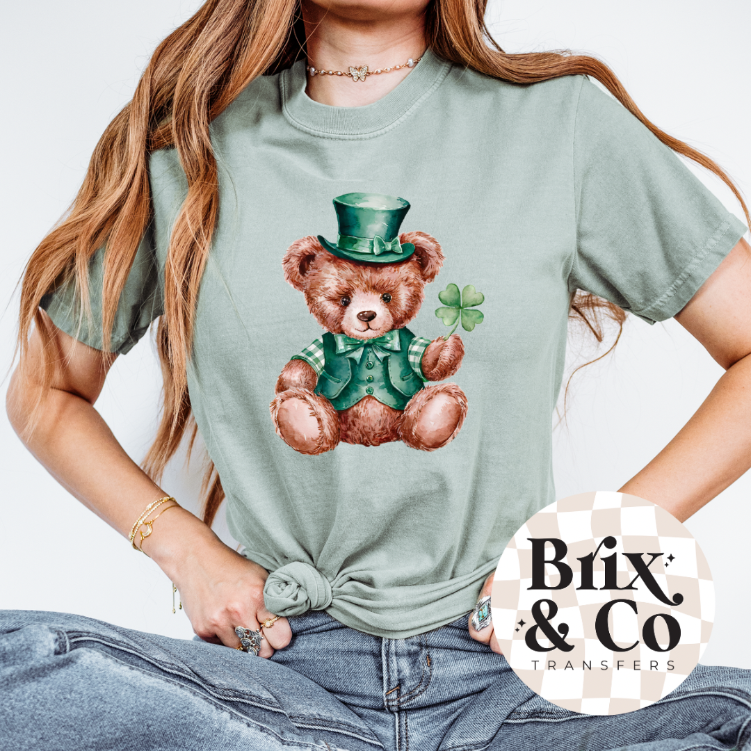 St. Patrick’s Day Bear DTF HOT PEEL