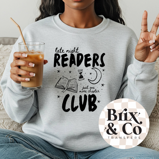 Late Night Readers Club Single Color