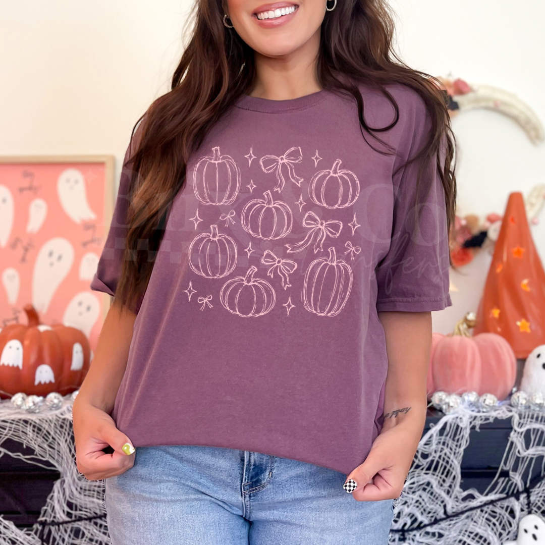 Pumpkin Doodles Single Color (Baby Pink)