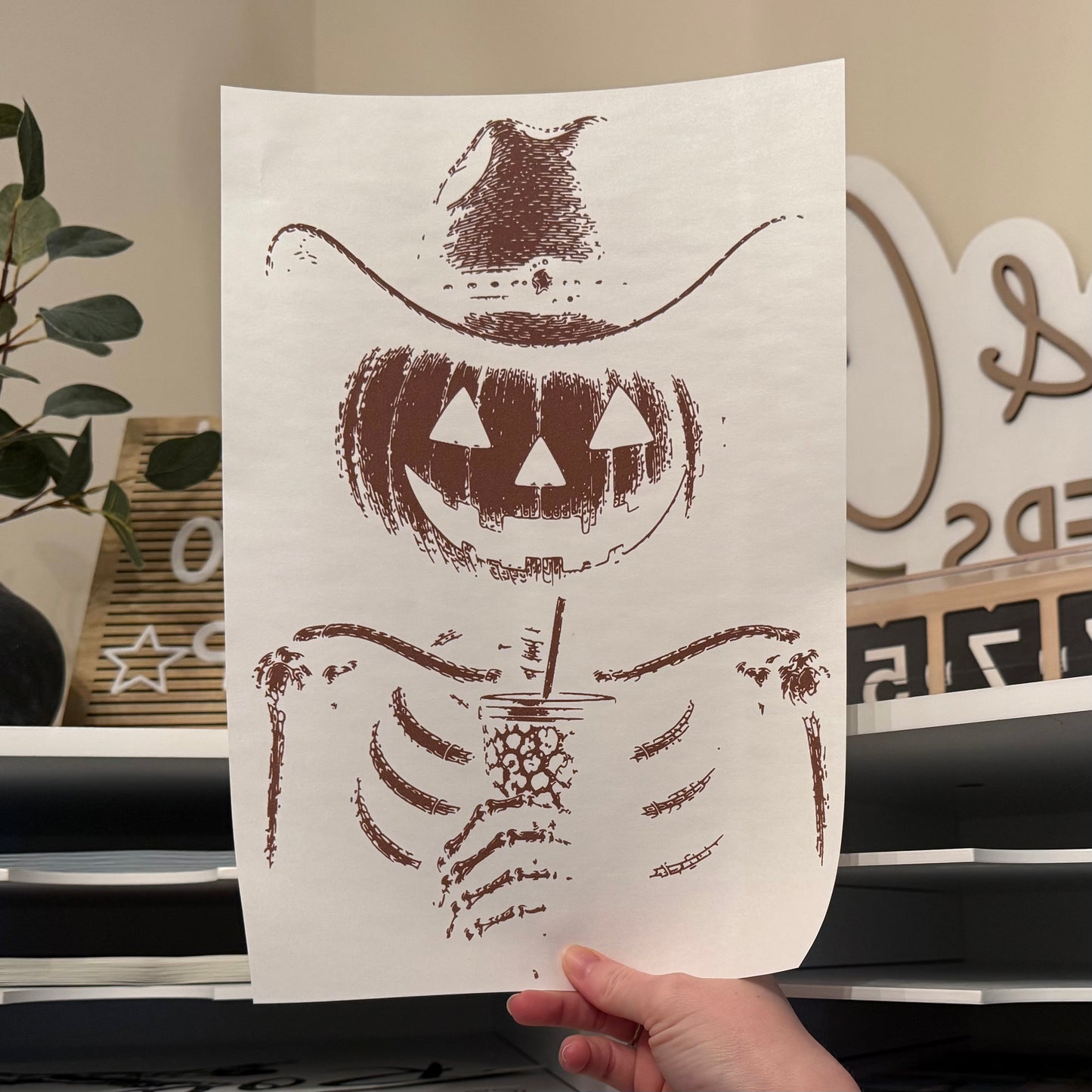 Half Tone Western Skelly Single Color (Doe Brown)